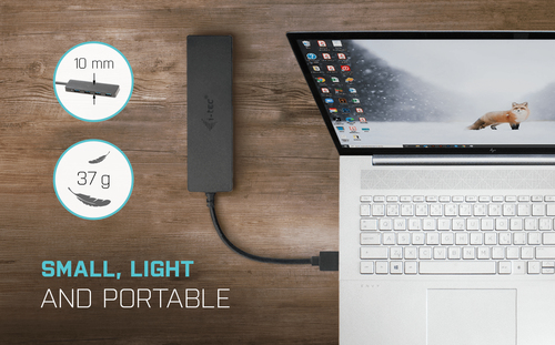 I-TEC SLIM PASSIVE HUB 4P BLACK USB 3.0 NO PS WIN AND MAC OS