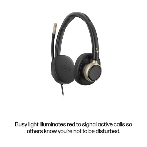 Poly Mission 825 Kabel Auf den Ohren Stereo Headset - Schwarz - Binaural - Ohraufliegend - Host-Schnittstelle: USB