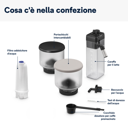 De?Longhi Rivelia - Macchina Automatica per Caffè in Chicchi, 16 bevande one-touch, Display touch Beige (EXAM440.55.BG). T