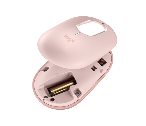 Logitech POP Mouse Rato - Bluetooth - Ótico - 4 Taste(n) - Rosa - Sem fios - 10 m - 4000 dpi - Roda de deslocação - 1 x AA