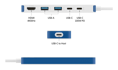Targus HyperDrive Flex HD4101BUGL USB-Typ C Docking Station für Notebook, Tastatur, Festplatte, Tablet-PC, Monitor, Deskto