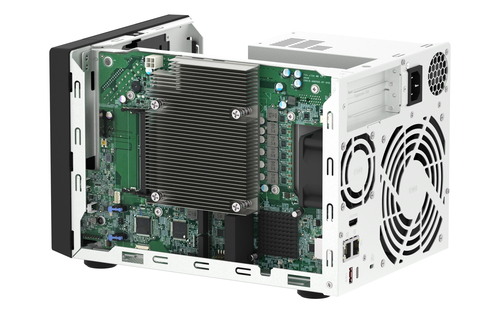 QNAP TVS-H474. Typ: NAS. Gehäusetyp: Tower. Geräteklasse: Kleines & Mittleres Unternehmen. Prozessorfamilie: Intel® Core? 