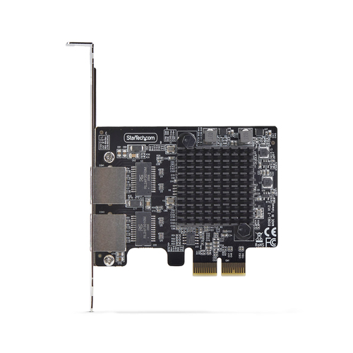 StarTech.com 5Gigabit Ethernet Card for Desktop, Server - Black - TAA Compliant - PCI Express - Full-Height Low-Profile Br