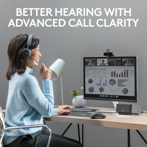 Logitech Zone Wireless 2 Wireless Over-the-head, On-ear Stereo Headset - Graphite - Microsoft Teams Certification - Google