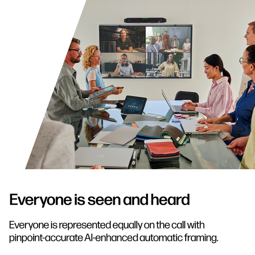 Poly Studio X Videokonferenzausrüstung - Mittel Room Size Supported - Weiß - für Videokonferenzen, Sitzungssaal - 3840 x 2