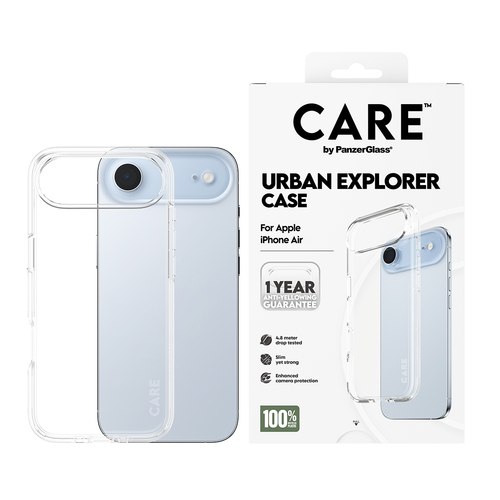PanzerGlass CARE™ by ® Urban Explorer Case Transparent iPhone Air. Case type: Cover, Marke-Kompatibilität: Apple, Kompatib