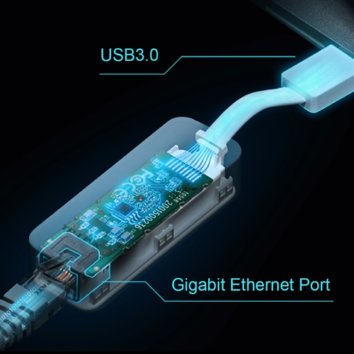 TP-Link UE300 Gigabit-Ethernet-Karte für Computer/Notebook - 10/100/1000Base-T - Desktop - USB 3.0 - 1000 MB/s Datenübertr