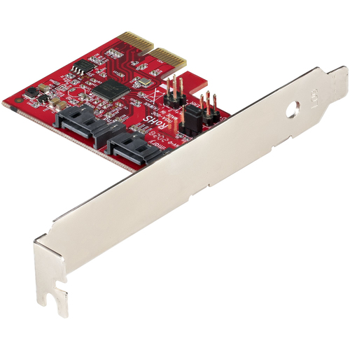 StarTech.com SATA PCIe Card - 2 Port PCIe SATA Expansion Card - 6Gbps - Full/Low Profile - PCI Express to SATA Adapter/Con
