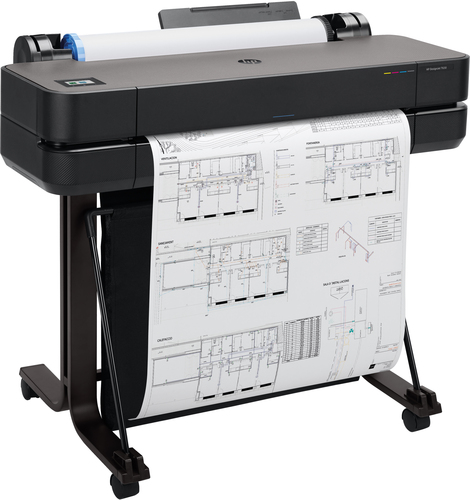 HP Designjet T630 DIN A1 Tintenstrahl-Großformatdrucker - 609,60 mm (24 Zoll) Druckbreite - Farbe - 4 Farbe(n) - 30 s Farb