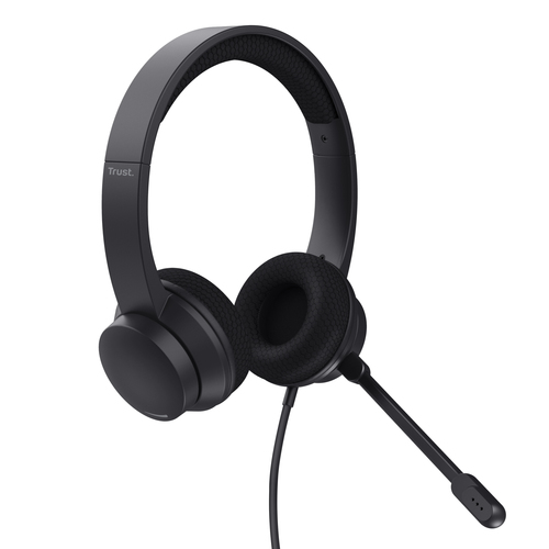 Trust Ayda Kabel Auf den Ohren, Kopfbügel Stereo Headset - Schwarz - Binaural - Geschlossen - 20 Hz bis 20 kHz Frequenzgan