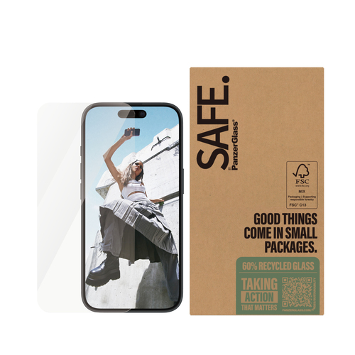 PANZERGLASS SAFE SCREEN PROTECT IPHONE 15/16 UWF B2B