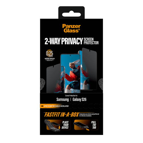 PanzerGlass Privacy Screen Protector for Samsung Galaxy S26 Pro - For Widescreen AMOLED Smartphone