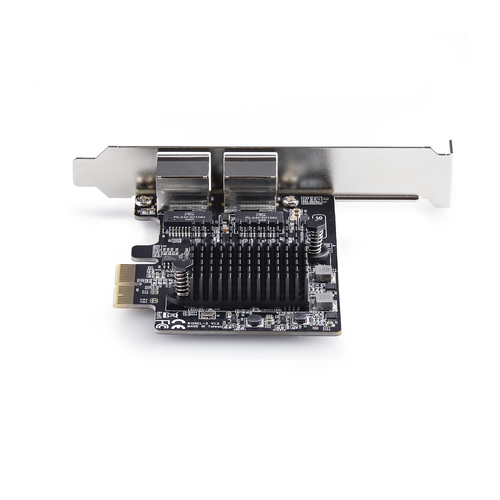 StarTech.com 5Gigabit Ethernet Card for Desktop, Server - Black - TAA Compliant - PCI Express - Full-Height Low-Profile Br