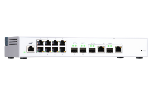 QNAP QSW-M408-2C. Tipo de switch: Gerido, Camada de switches: L2. Tipos de portas ethernet Basic switching RJ-45: 10G Ethe