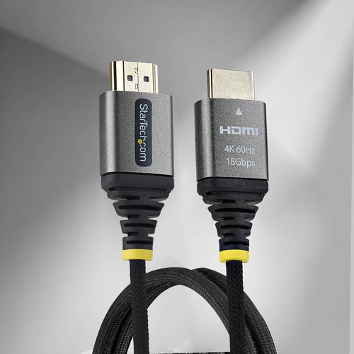StarTech.com HDMI2-FLEX-4K60-50C. Kabellänge: 0,5 m, Anschluss 1: HDMI Typ A (Standard), Steckverbinder 1 Geschlecht: Stec