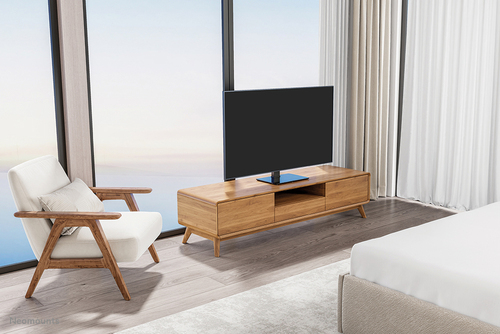 Neomounts Height Adjustable TV Stand - 32" (81.28 cm) to 55" (139.70 cm) Screen Support - 40 kg Load Capacity - 70.50 cm (