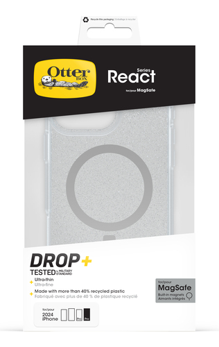 OtterBox React Estojo para Apple Smartphone - Stardust (brilho claro) - Resistente a quedas, Resistente a arranhões - Plás