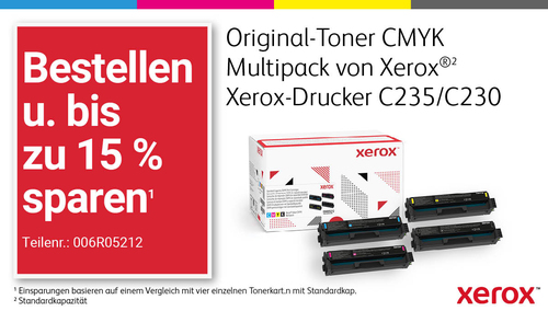 Xerox C230 A4 22 Seiten/Min. Wireless-Duplexdrucker PS3 PCL5e6 2 Behälter Gesamt 251 Blatt. Drucktechnologie: Laser, Farbe