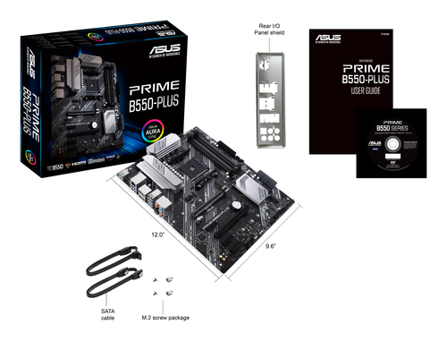 Carte Mère Asus Prime B550-PLUS - AMD B550 Chipset - Socket AM4 - ATX - 128 Go DDR4 SDRAM RAM maximale - DIMM, UDIMM - 4 x