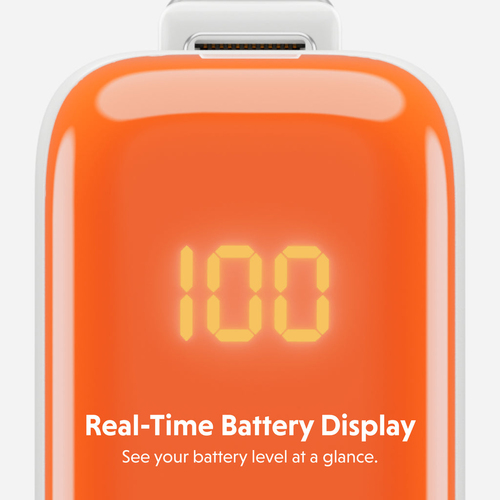 Hyperjuice Flex HJ5401OGGL Power Bank - Vermilion Orange - For Smartphone, Tablet PC, Notebook, USB Type A Device, USB Typ