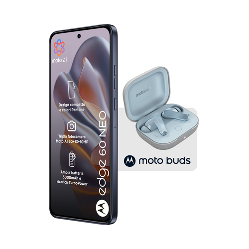 Motorola edge 60 Neo 8/256 Grisaille + Moto Buds, 16,1 cm (6.36"), 8 GB, 256 GB, 50 MP, Android 15, Grigio