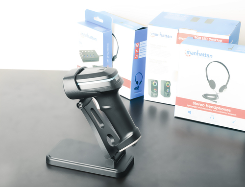 Manhattan Adjustable Barcode Scanner Stand, Height and Angle Adjustable, suitable for barcode scanner products 153997, 154