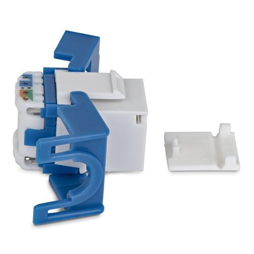 StarTech.com Jack Keystone Cat6, Lot de 24 Prises Ethernet RJ45 Keystone, Prise Murale UTP Cat6, 180 Degrés Sans Outil, Bl