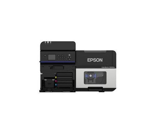 Epson ColorWorks C8000e Industrial Inkjet Printer - Colour - Label Print - USB - With Cutter - LCD Display Screen - 108 mm