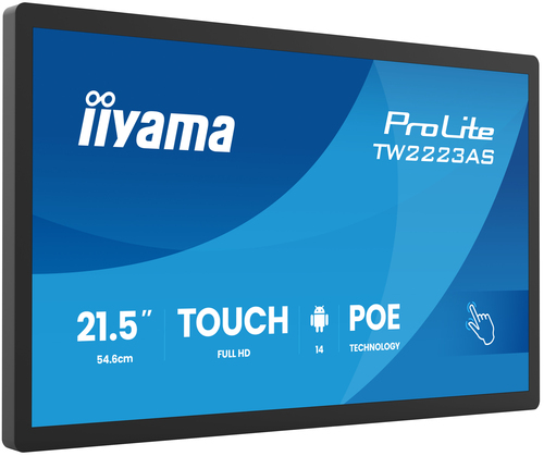iiyama ProLite TW2223AS-B3P 22 Zoll Klasse LED-Touchscreen-Monitor - 16:9 Format - 18 ms Reaktionszeit - 54,6 cm (21,5 Zol