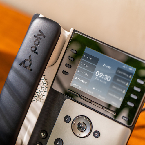 HP Poly Edge E350 IP Phone and PoE-enabled. Product type: IP Phone, Product colour: Black, Handset type: Wired handset. Li