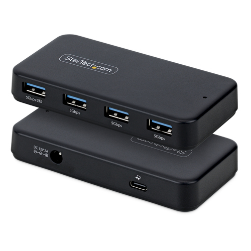 StarTech.com USB Hub - USB 3.2 (Gen 1) Type C - 640 MB/s - Flash Drive - Desktop - Black - 5 Total USB Port(s) - PC