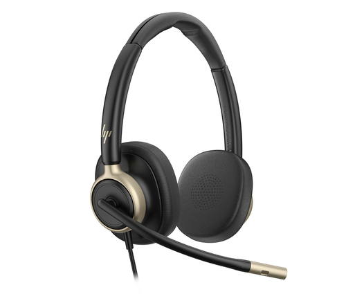 Poly Mission 825 Kabel Auf den Ohren Stereo Headset - Schwarz - Binaural - Ohraufliegend - Host-Schnittstelle: USB