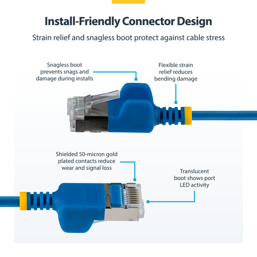 StarTech.com 80 m Category 6a Network Cable - 1 - Cable for Network Device, Switch, Rack Server, Patch Panel - First End: 