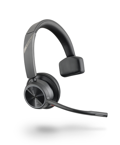 Poly Voyager 4300 UC 4310 Wired/Wireless On-ear, Over-the-head Mono Headset - Black - Microsoft Teams Certification - Siri
