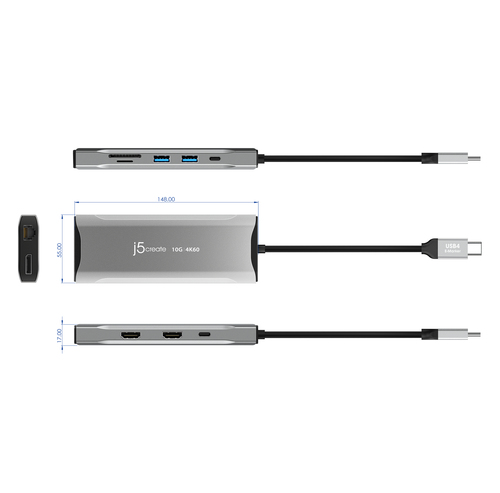 4K60 ELITE USB-C TRIPLE-MONITOR 10GBPS MINI DOCK