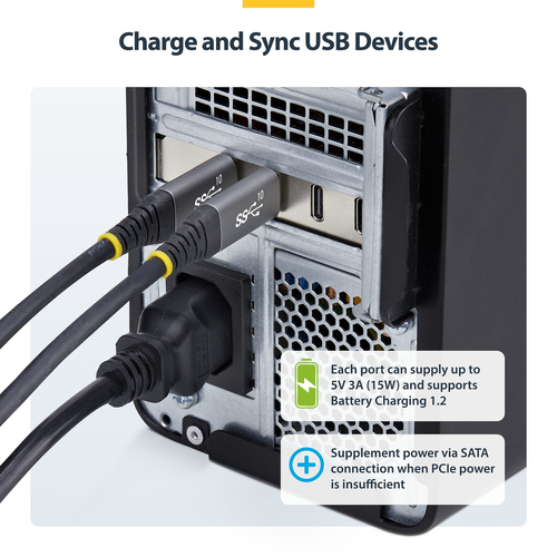 StarTech.com USB Adapter - PCI Express x4 - 1.25 GB/s, 640 MB/s, 60 MB/s, 1.50 MB/s, 140.80 kB/s - Desktop, Server - Inter