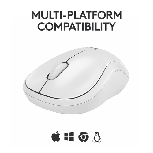 Logitech Silent M240 Mouse - Bluetooth - Optical - 3 Button(s) - 1 Programmable Button(s) - Off White - Wireless - 4000 dp
