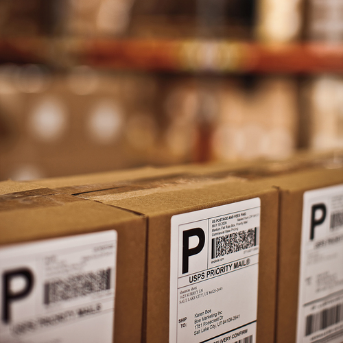 Dymo Shipping Label - 104 mm Width x 159 mm Length - Permanent Adhesive - Rectangle - Direct Thermal, Thermal Transfer - W