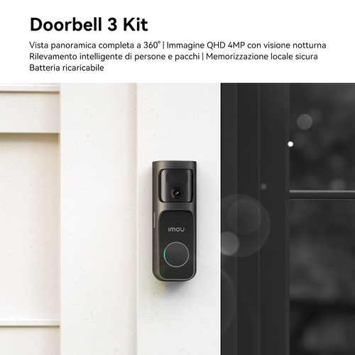 KIT CAMPANELLO 3S WI-FI A BATTE 2+K(4MP) CON WIRELESS CHIME