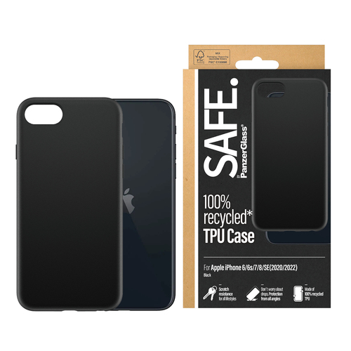 Safe Hülle für Apple iPhone 6, iPhone 6s, iPhone 7, iPhone 8, iPhone SE 2, iPhone SE 3 Smartphone - Schwarz - Bulk - Therm