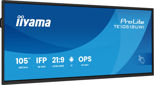iiyama ProLite TE10518UWI-B1AG 5K LCD Écran de collaboration - Cortex A76 + A55 - 8 Go - infrarouge (lrda) - Écran tactile