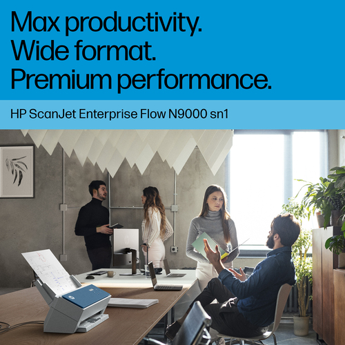 HP ScanJet Enterprise Flow N9000 sn1. Maximale Scan-Abmessung: 297 x 5842 mm, Optische Scan-Auflösung: 600 x 600 DPI, Eing