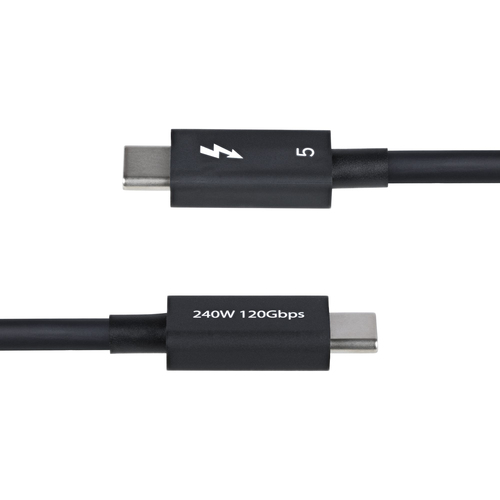 StarTech.com 3ft (1m) Thunderbolt 5 Cable, 80Gbps/120Gbps, 240W PD, 8K 60Hz, Certified Thunderbolt Cable, Compatible w/TB4