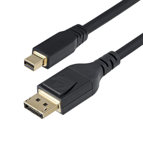 StarTech.com 10ft (3m) Mini DisplayPort to DisplayPort 1.4 Cable, 8K 60Hz HBR3 HDR, UHD 4K 120Hz, mDP to DP Cord - 10ft Mi
