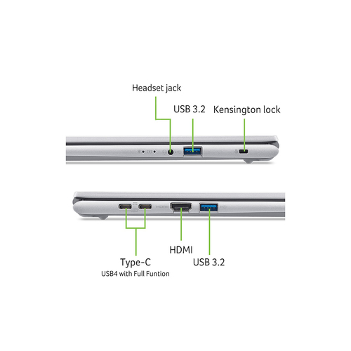 Acer Aspire Go 15 AG15-72P-5628. Tipo di prodotto: Computer portatile, Fattore di forma: Clamshell. Famiglia processore: I