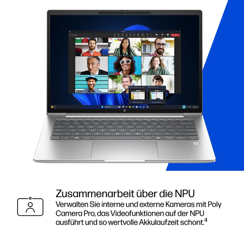 HP ProBook 4 G1q 35,6 cm (14 Zoll) Copilot+ PC Notebook - WUXGA - Qualcomm Snapdragon X X1-26-100 - 32 GB - 512 GB SSD - S