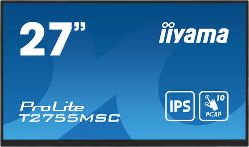 iiyama ProLite T2755MSC-B1 27 Zoll Klasse LED-Touchscreen-Monitor - 16:9 Format - 5 ms Reaktionszeit - 68,6 cm (27 Zoll) V