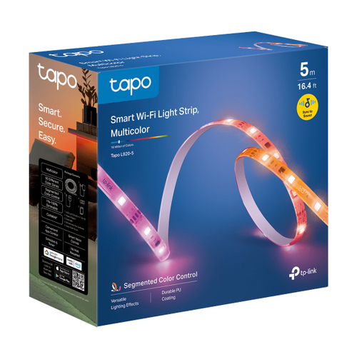 Tapo L920-5 Dekoratives Licht - Mehrfärbig - Oberflächenbefestigung - LED Glühbirne - Polyurethan für Room, Home, TV, Flur