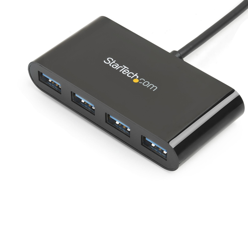 StarTech.com USB Hub - USB Type C - External - Black - 4 Total USB Port(s) - 4 USB 3.0 Port(s) - Mac