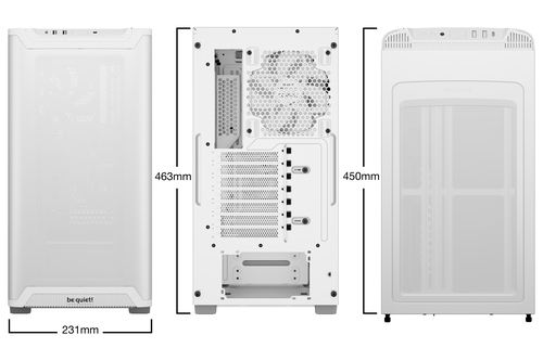 be quiet! Pure Base 501 Pure Base 501 Airflow Window White Computergehäuse - ATX, Micro ATX, Mini ATX Motherboard Supporte